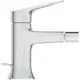 Bidetarmatur aus Chrom von Ideal Standard mit hohem Auslauf und seitlichem Betätigungshahn. Schlichte, zeitgemäße Form für moderne Badezimmer.